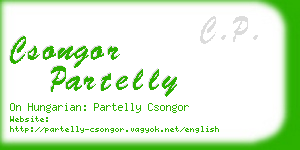 csongor partelly business card